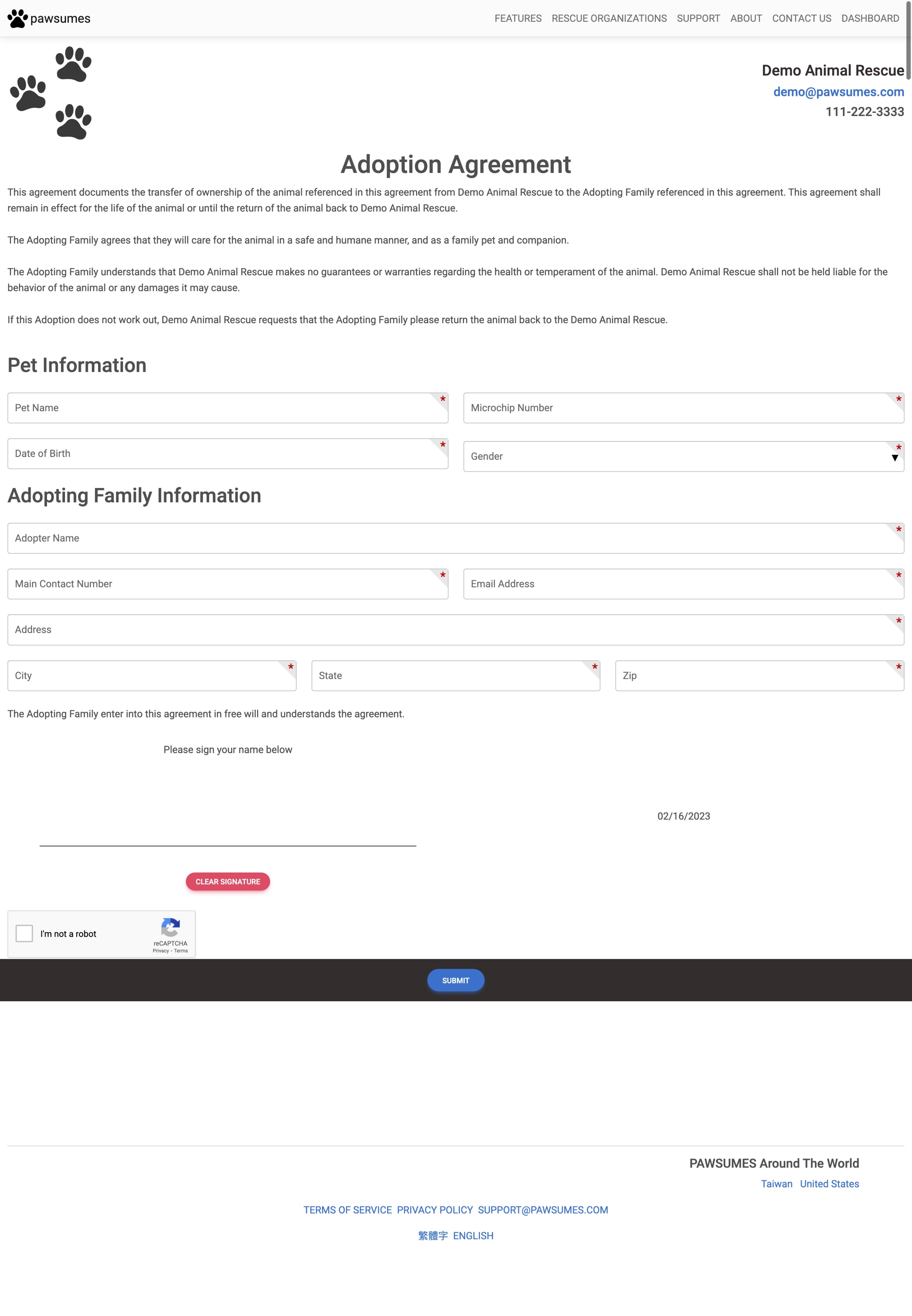 Forms | pawsumes